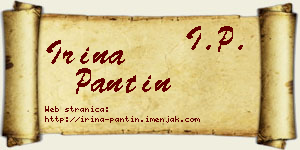 Irina Pantin vizit kartica